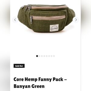 Core Hemp Green Fanny Pack